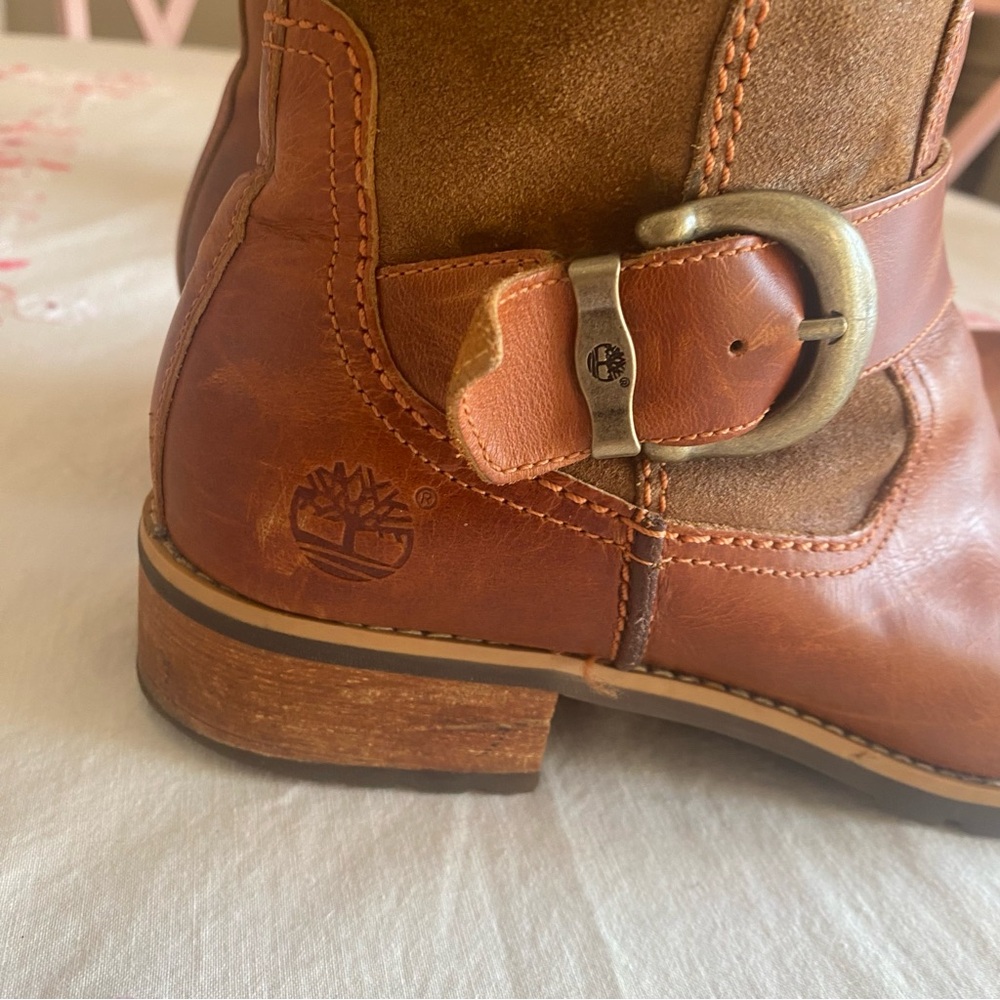 Brown Leather and Suede Riding Boots - Picture 3 of 14